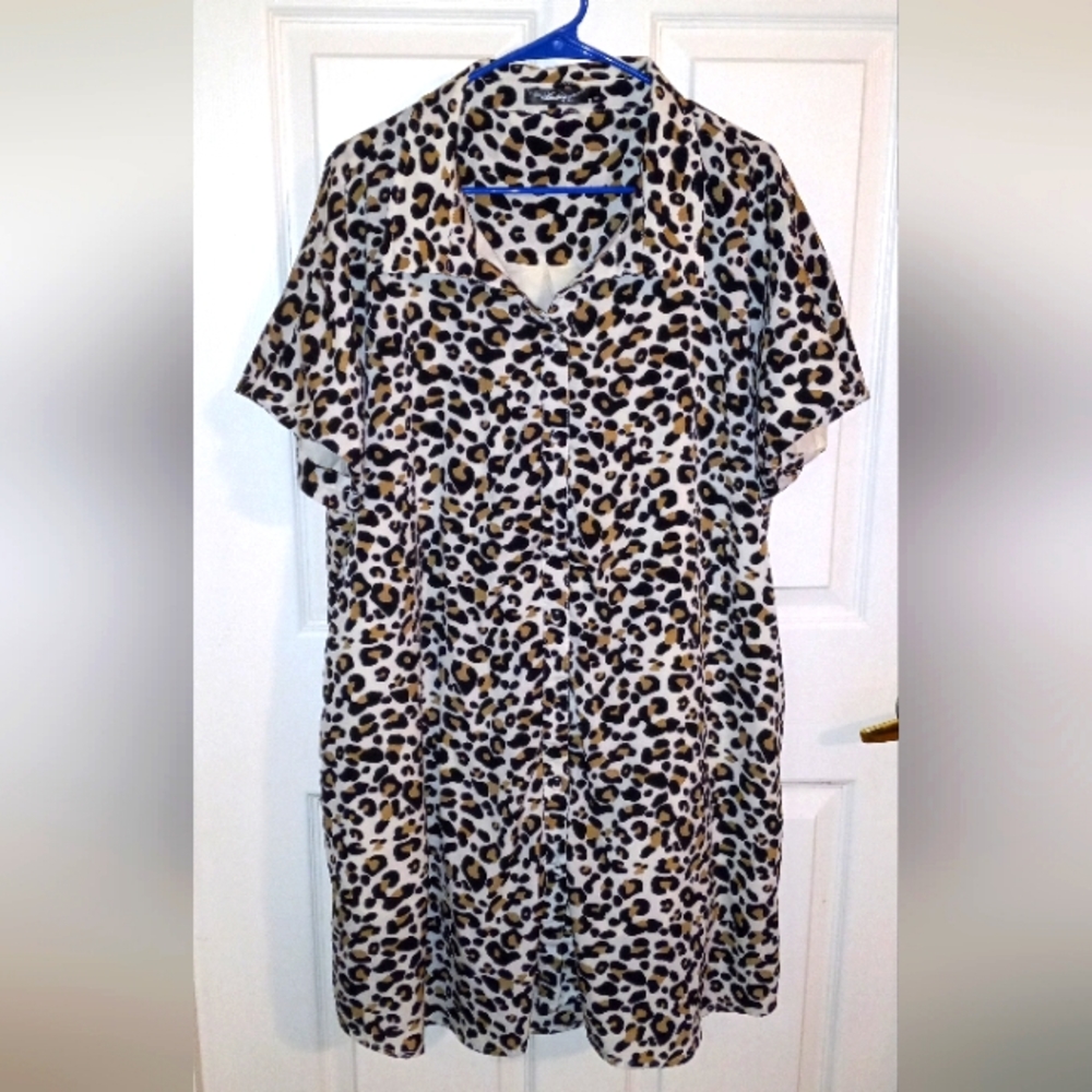 Leopard dress with pockets